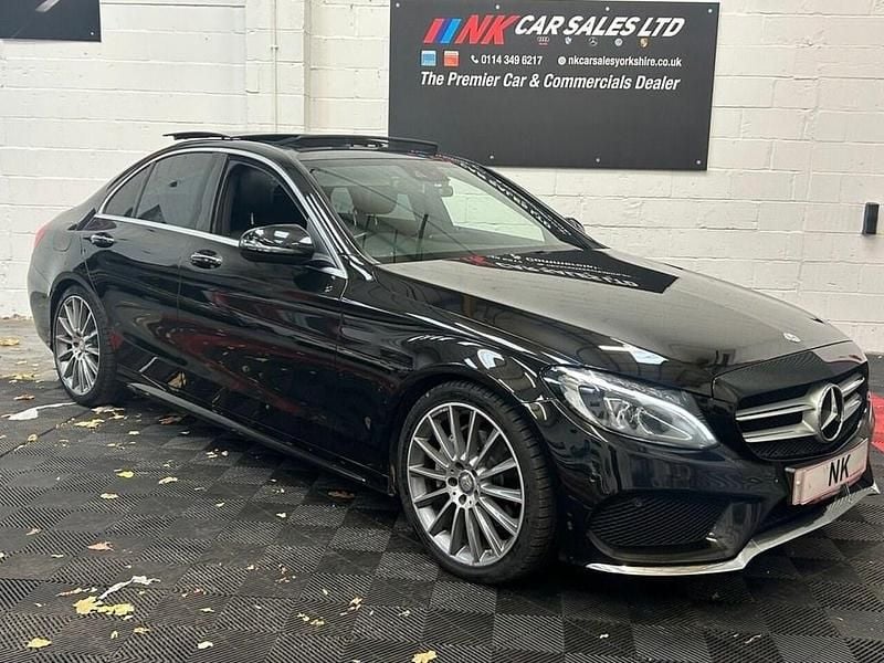 Black Used 2016 Mercedes C220 AMG Line Premium Plus Sedan | £13,250 (Expensive) - Image 1/4