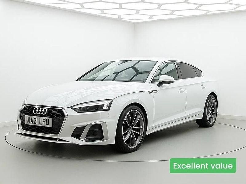 White Used 2021 Audi A5 Sportback S-Line Hatchback | £21,346 (Good price) - Image 1/4