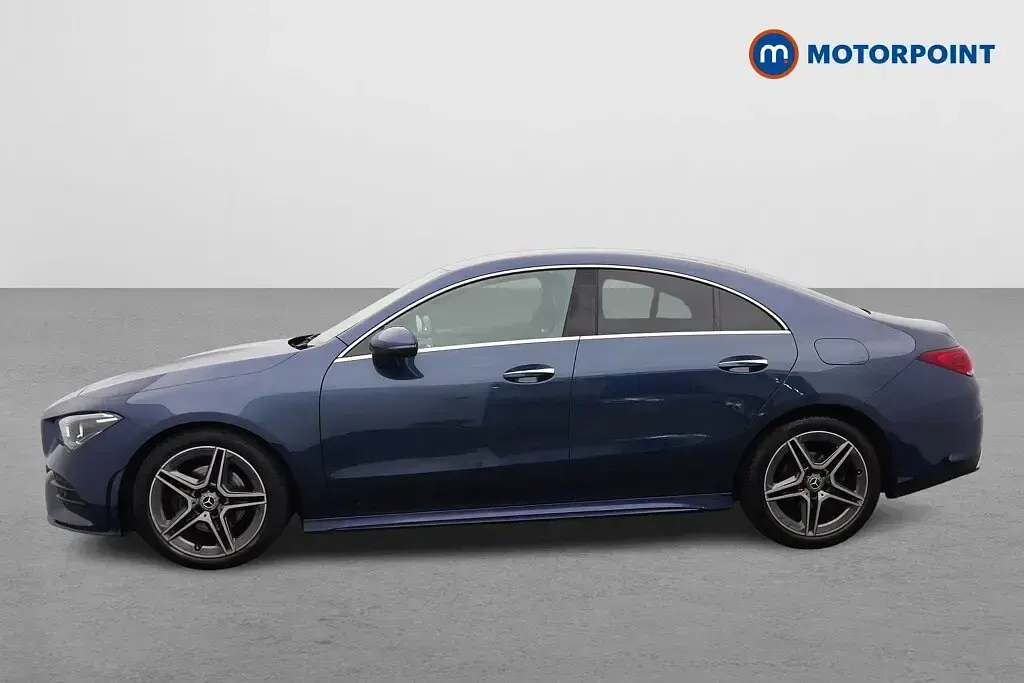 Used Mercedes CLA180 AMG Line Premium 136 HP (100 kW) 2021 Blue Coupe