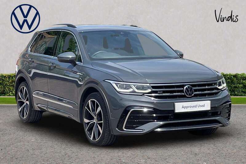 Grey Used 2021 VW Tiguan R-line SUV | £25,647 (Fair price) - Image 1/3