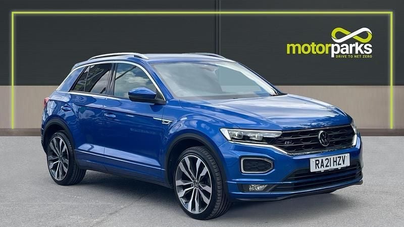 Blue Used 2021 VW T-Roc R-line SUV | £21,398 (Good price) - Image 1/4