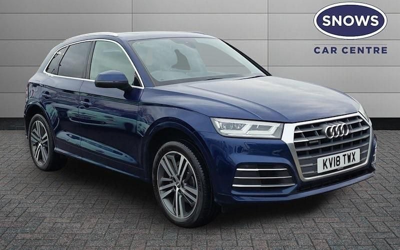 Blue Used 2018 Audi Q5 S-Line SUV | £20,499 (Good price) - Image 1/4