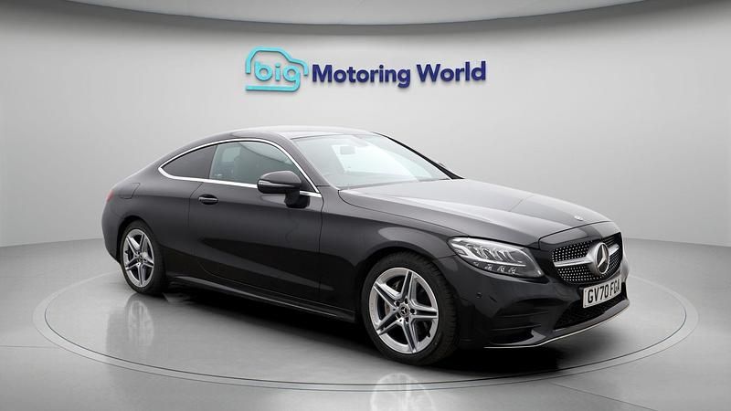 Used Mercedes C200 AMG line 184 HP (135 kW) 2021 Black Coupe