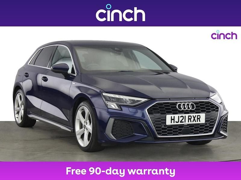 Blue Used 2021 Audi A3 S-Line Hatchback | £18,949 (Fair price) - Image 1/3