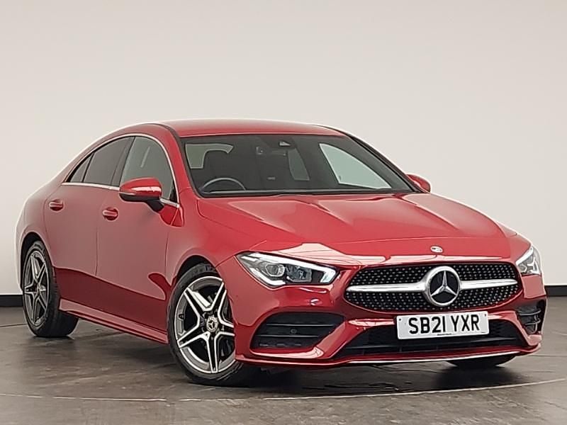 Red Used 2021 Mercedes CLA220 AMG line Sedan | £23,898 (Good price) - Image 1/4