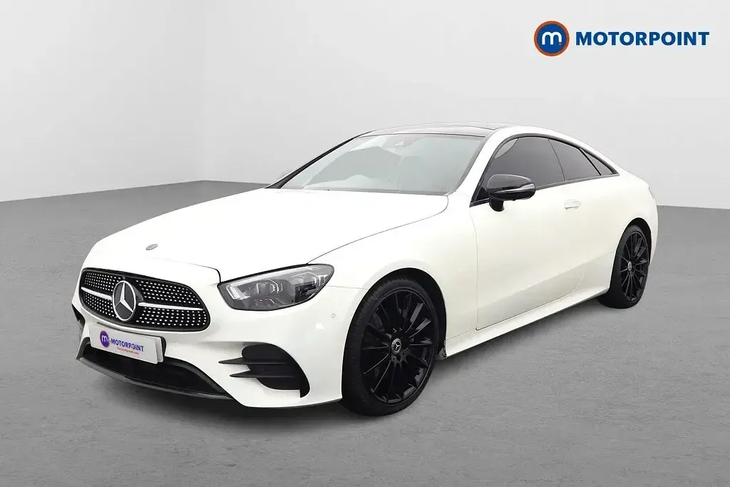Used Mercedes E220 AMG line 2021 White Coupe