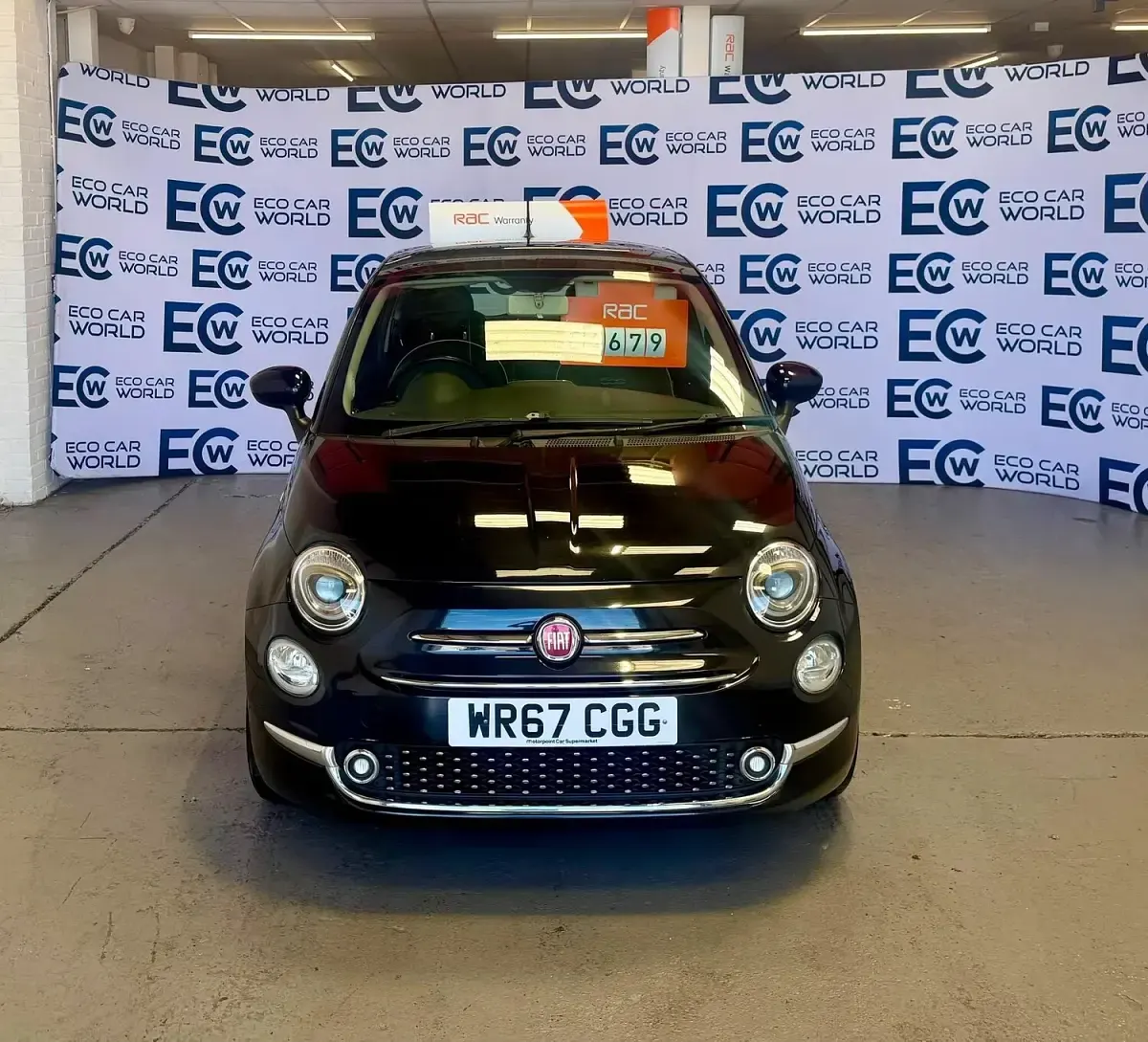Used Fiat 500 Lounge 69 HP (50 kW) 2017 Black Hatchback