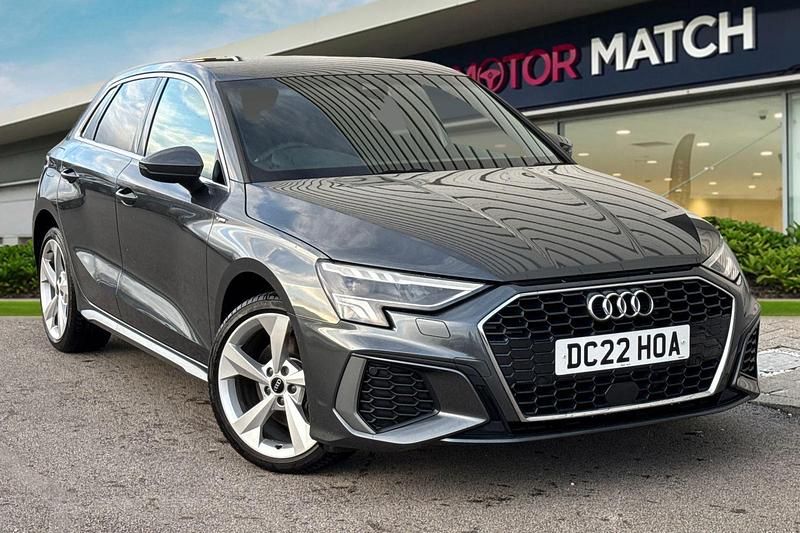 Grey Used 2022 Audi A3 Sportback e-tron S-Line Hatchback | £18,490 (Fair price) - Image 1/4