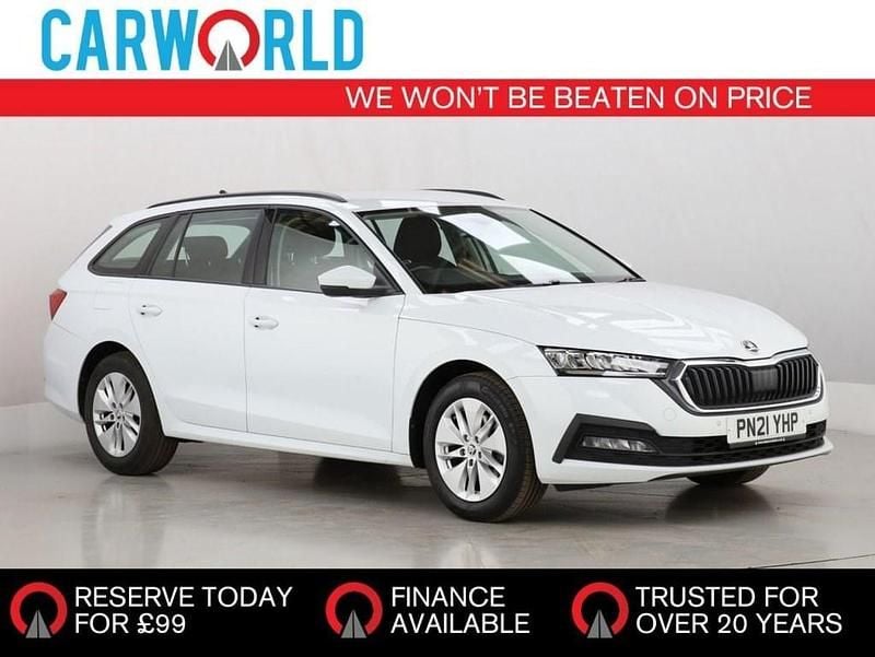 White Used 2021 Skoda Octavia SE Technology Estate | £9,986 (Good price) - Image 1/3