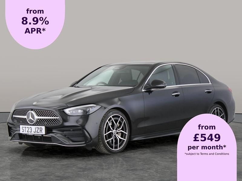 Black Used 2023 Mercedes C300e AMG line Sedan | £34,869 (Fair price) - Image 1/1