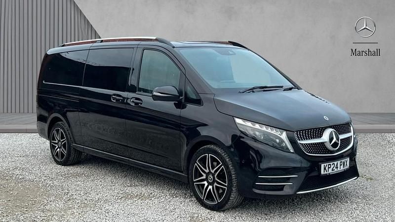 Obsidian black Used 2024 Mercedes V220 AMG line MPV | £55,880 (Fair price) - Image 1/4