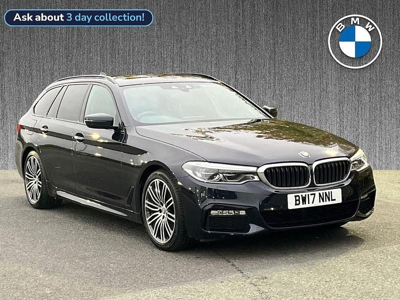 Black Used 2017 BMW 520 M Sport Estate | £18,699 (Fair price) - Image 1/4