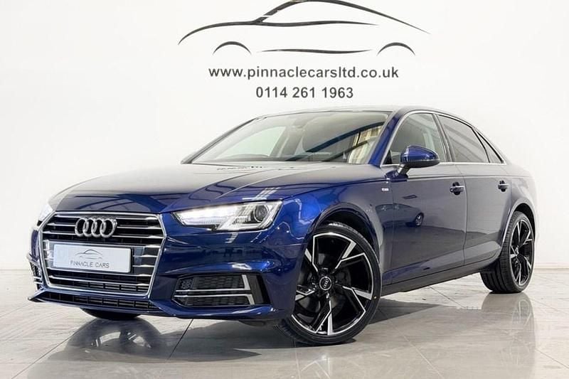 Used Audi A4 S-Line 150 HP (110 kW) 2019 Blue Sedan