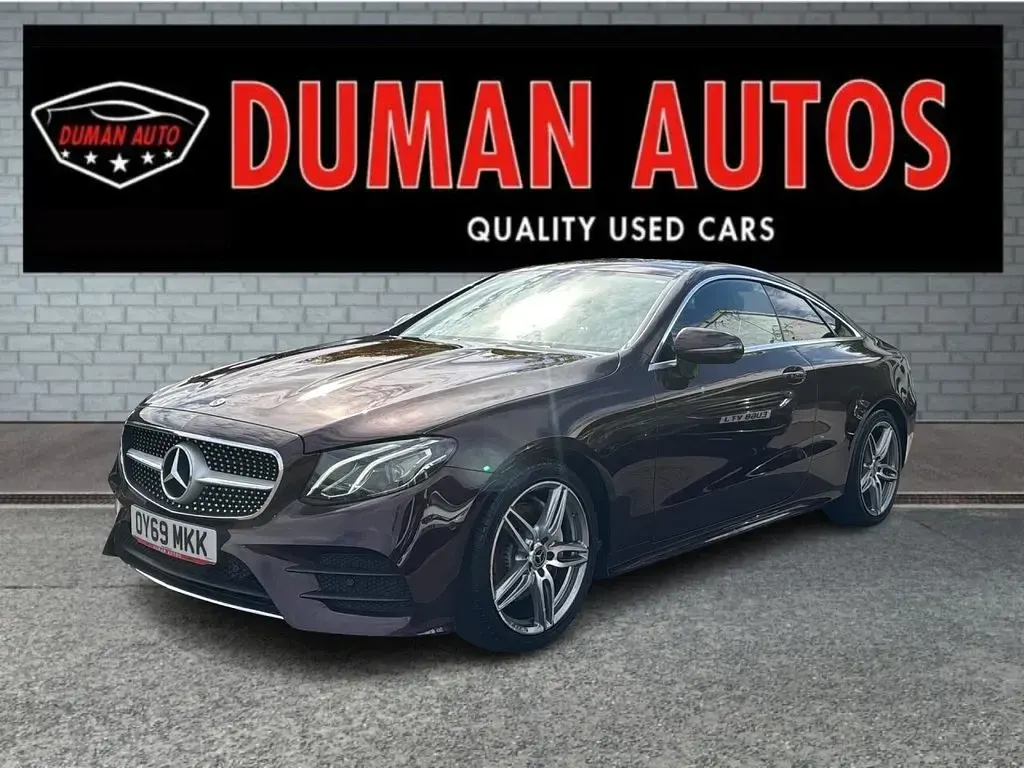 Used Mercedes E220 AMG line 194 HP (142 kW) 2019 Red Coupe