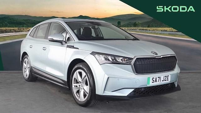 Arctic silver metallic Used 2021 Skoda Enyaq iV ecoSuite SUV | £16,995 (Fair price) - Image 1/4