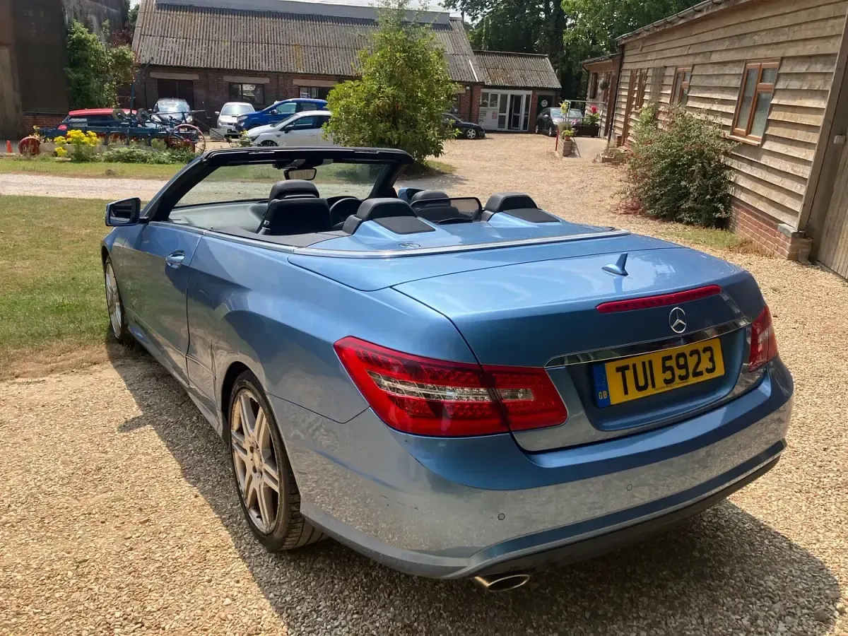 Used Mercedes E220 2011 Blue Cabriolet