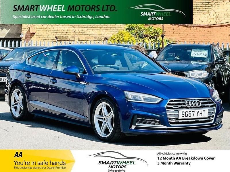 Blue Used 2017 Audi A5 Sportback S-Line Hatchback | £13,340 (A bit pricey) - Image 1/4