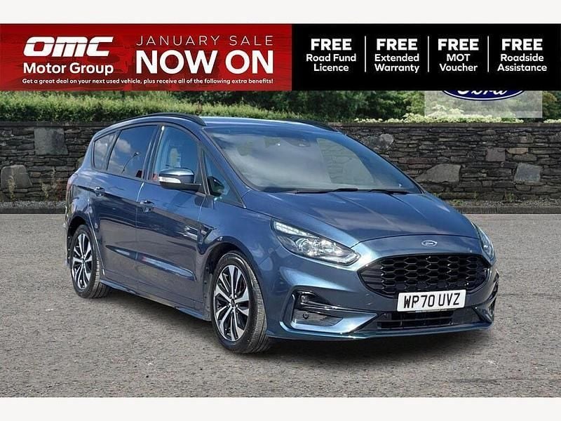 Blue Used 2021 Ford S-MAX ST-Line MPV | £19,292 (Fair price) - Image 1/4