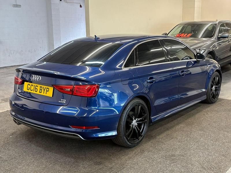 Begagnad Audi A3 S-Line 184 HK (135 kW) 2016 Blå Sedan