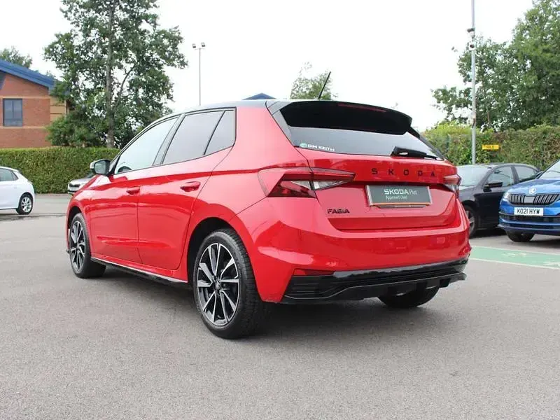 Used Skoda Fabia Monte Carlo 116 HP (85 kW) 2025 Velvet red metallic black magic pearl effect Hatchback