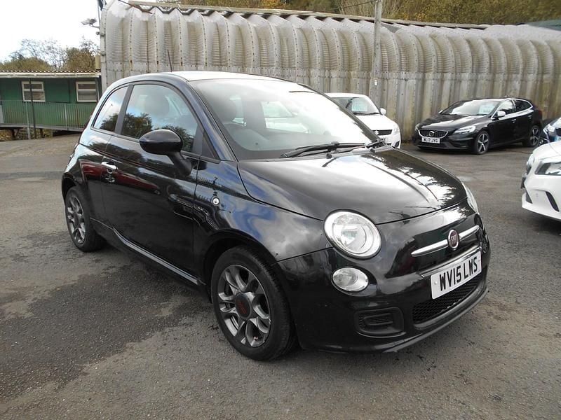 Black Used 2015 Fiat 500 S Hatchback | £3,295 (Good price) - Image 1/4