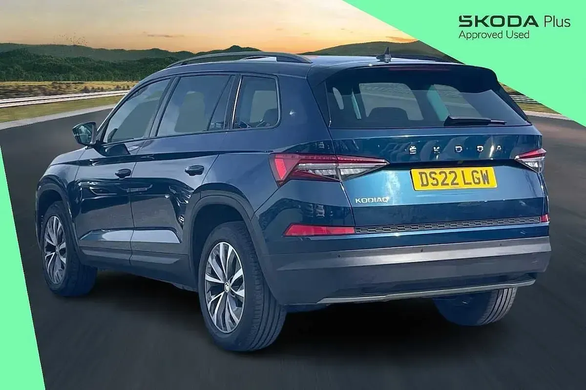Used Skoda Kodiaq SE Drive 110 HP (80 kW) 2022 Petrol blue metallic SUV