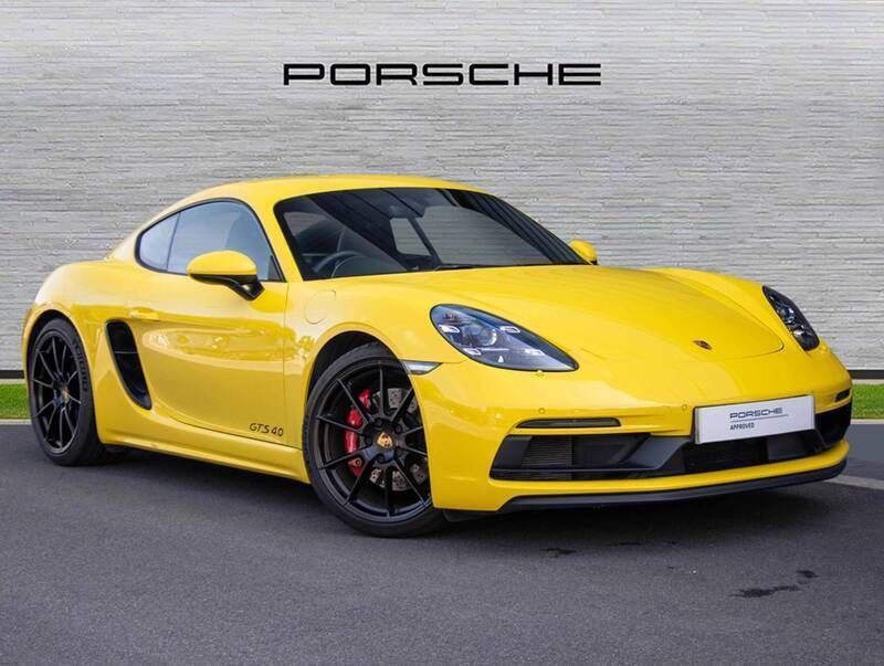 Racing yellow Used 2023 Porsche 718 Cayman GTS | £72,850 (Expensive) - Image 1/4