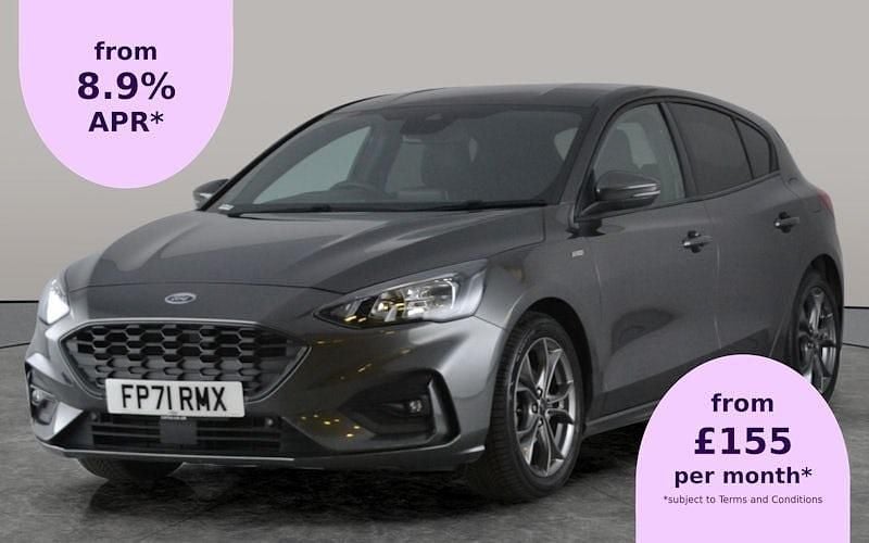 Grey Used 2021 Ford Focus ST-Line Hatchback | £11,724 (Good price) - Image 1/3