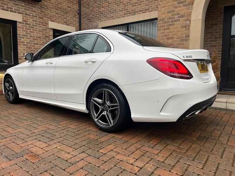 Used Mercedes C300 AMG line 2018 White Sedan