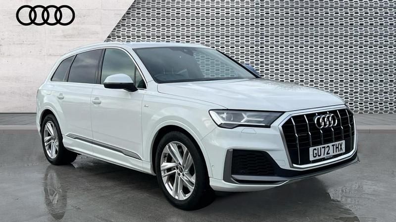 White Used 2022 Audi Q7 S-Line SUV | £40,630 (Fair price) - Image 1/4