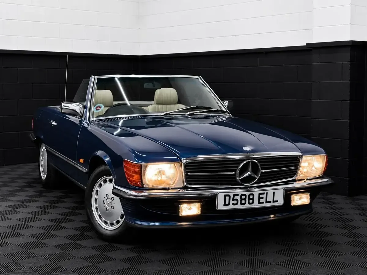 Used Mercedes SL500 1987 Blue Cabriolet