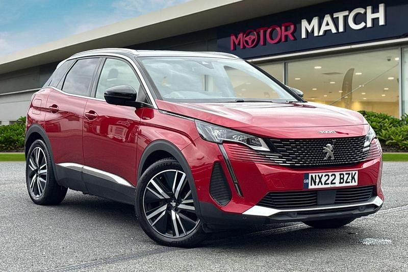 Red Used 2022 Peugeot 3008 Premium SUV | £19,257 (Fair price) - Image 1/4
