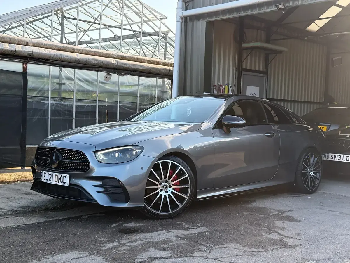 Used Mercedes E220 AMG line 2021 Grey Coupe
