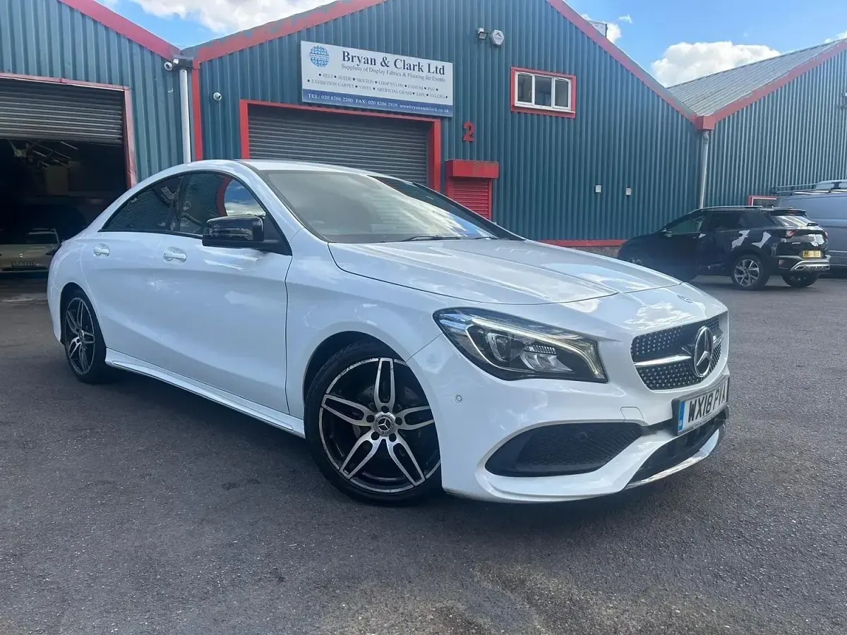 Used Mercedes CLA180 AMG line 2018 White Coupe