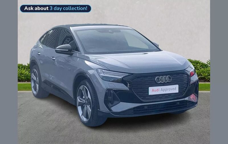 Grey Used 2025 Audi Q4 Sportback e-tron Black Edition SUV | £40,871 (Fair price) - Image 1/4