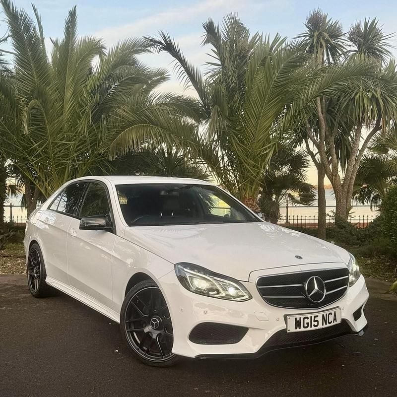 Used Mercedes E220 AMG 2015 White Sedan