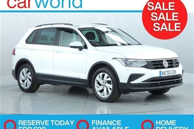 White Used 2020 VW Tiguan S SUV | £14,866 (Expensive) - Image 1/3
