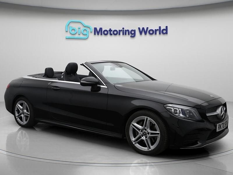 Black Used 2020 Mercedes C200 AMG line Cabriolet | £25,600 (A bit pricey) - Image 1/4
