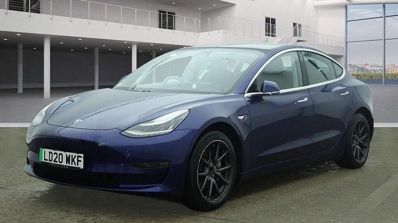 Used Tesla Model 3 Long Range AWD 77 kW (106 HP) 2020 Blue Sedan