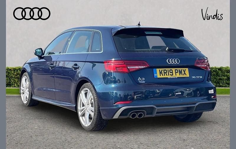 Used Audi A3 S-Line 147 HP (108 kW) 2019 Blue Sedan