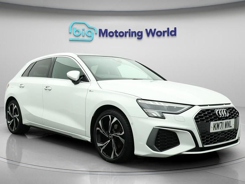 White Used 2021 Audi A3 S-Line Hatchback | £17,700 (Fair price) - Image 1/4