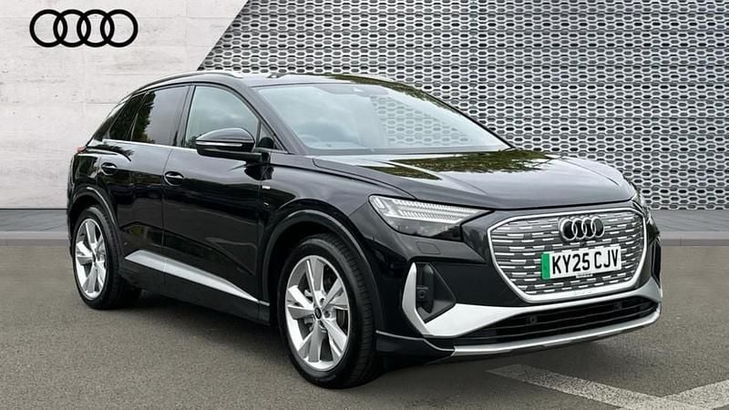 Black Used 2025 Audi Q4 e-tron S-Line SUV | £34,795 (Super price) - Image 1/4