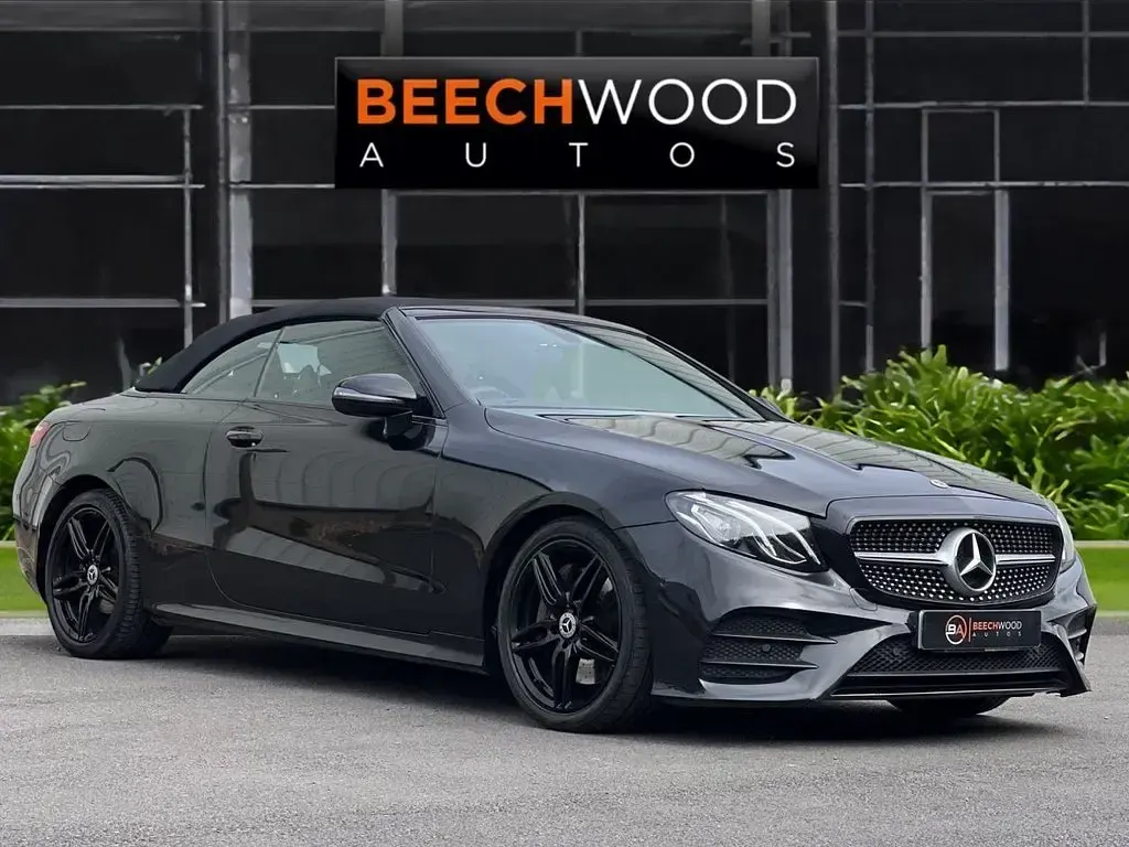 Used Mercedes E300 AMG line 245 HP (180 kW) 2018 Black Cabriolet