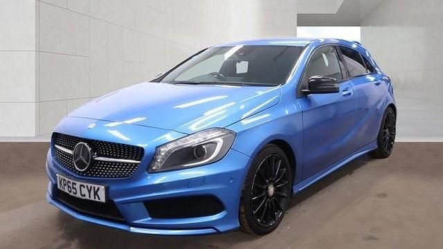 Used Mercedes A200 AMG 136 HP (100 kW) 2015 Blue Hatchback