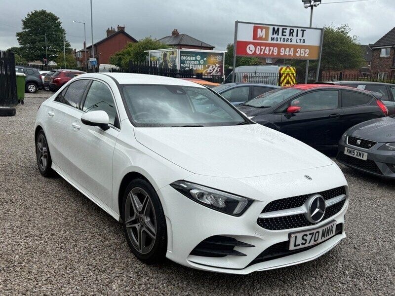 White Used 2020 Mercedes A180 AMG line Sedan | £17,995 (Fair price) - Image 1/4