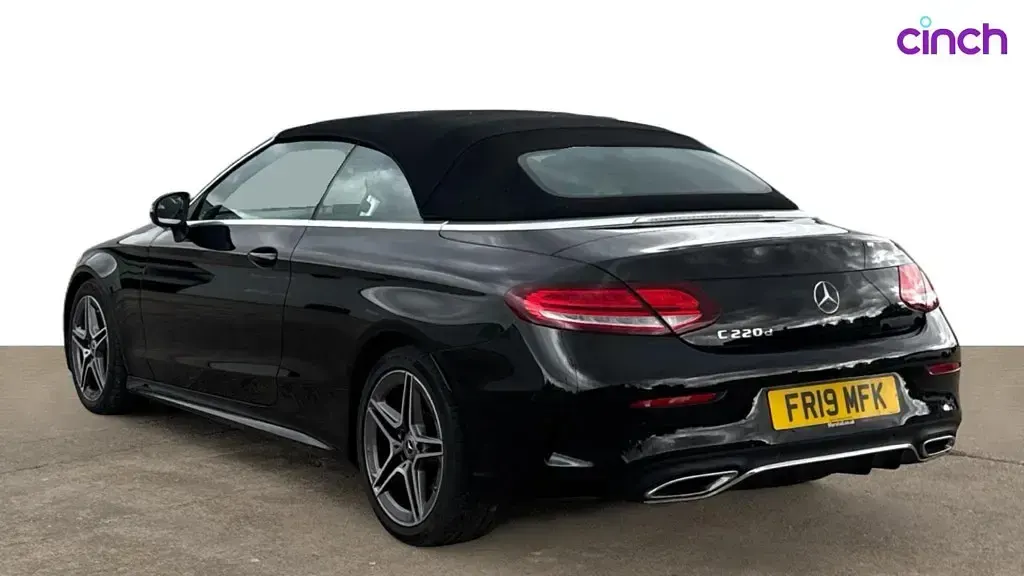 Used Mercedes C220 AMG Line Premium 194 HP (142 kW) 2019 Black Cabriolet
