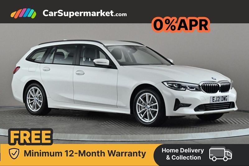 White Used 2021 BMW 330e Impressive Estate | £26,497 (Expensive) - Image 1/4