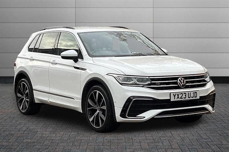 Pure white Used 2023 VW Tiguan R-line SUV | £25,670 (Fair price) - Image 1/4