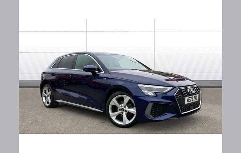 Used Audi A3 S-Line 110 HP (80 kW) 2023 Blue Sedan