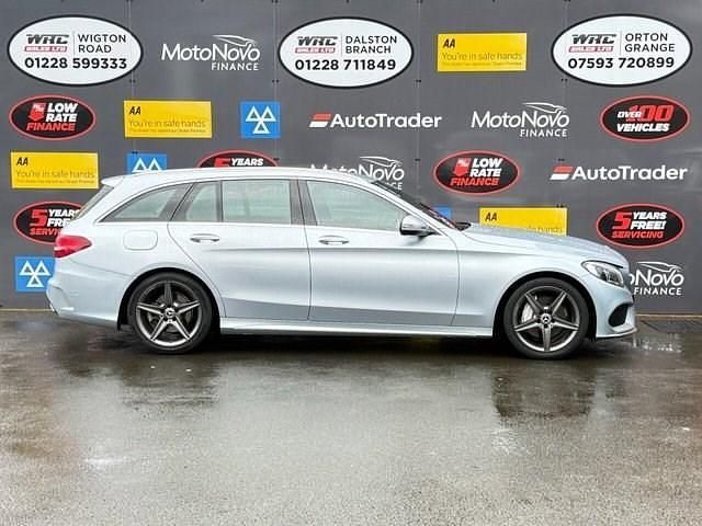 Used Mercedes C220 AMG line 170 HP (125 kW) 2018 Silver Estate